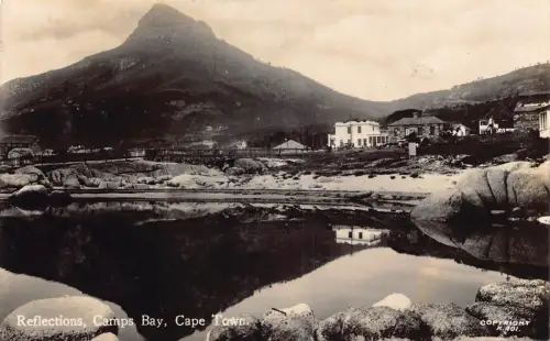 Südafrika Reflections Camps Bay Kapstadt See Vintage Postkarte