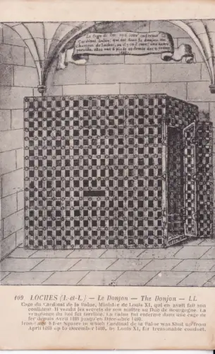 Frankreich Locht das Eiserne Tor Donjon, wo Kardinal de Balue geschlossen wurde Postkarte