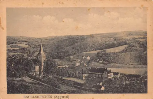 Deutschland Engelskirchen Aggertal Gesamtansicht Vintage Postkarte