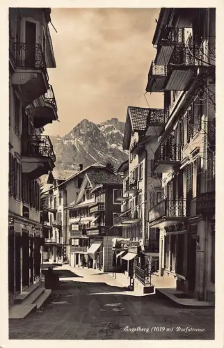 Schweiz Engelberg 1019m Dorfstrasse Straße Vintage Postkarte