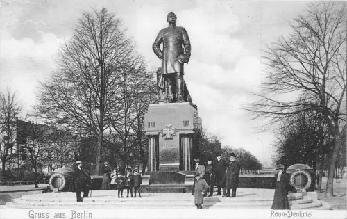 Deutschland Gruss aus Berlin Roon Denkmal Vintage Postkarte