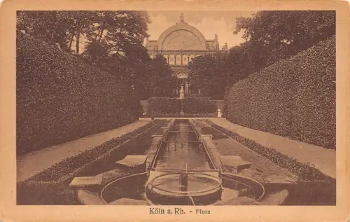 Deutschland Köln Köln a Rh Flora Garten Vintage Postkarte