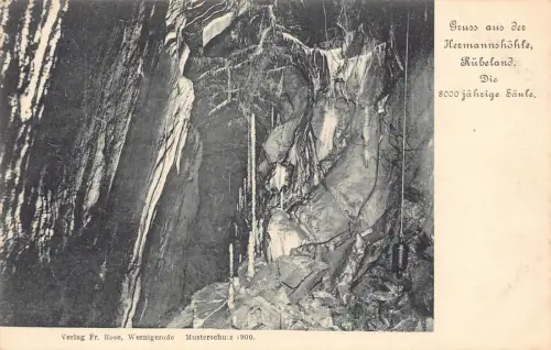 Deutschland Gruss aus Hermannshöhle Ruebeland Höhle Vintage Postkarte