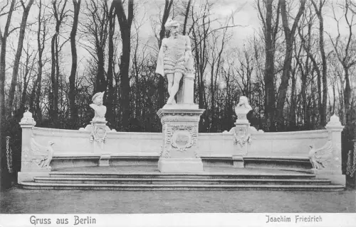 Deutschland Gruss aus Berlin Joachim Friedrich Statue Vintage Postkarte