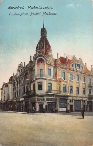 L513 Rumänien Oradea Nagyvarad Moskovits Palace Vintage Postkarte