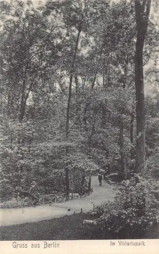 Deutschland Gruss aus Berlin im Viktoriapark Park Vintage Postkarte