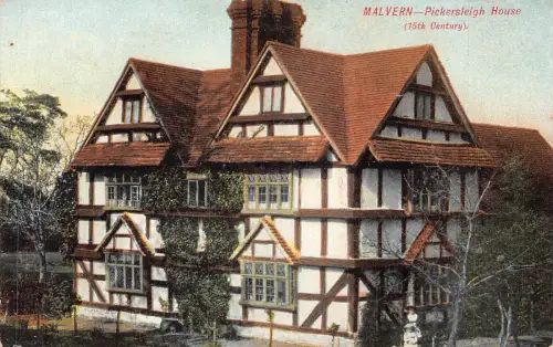 England Malvern Pickersleigh House Vintage Postkarte
