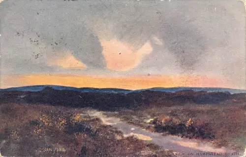 England 1904 On Hampstead Heath Clouds alte Postkarte