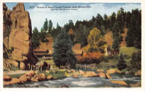 US Denver Mountain Parks Colorado Bear Creek Canon bei Evergreen Postkarte