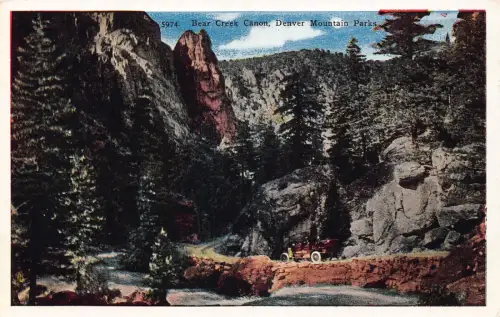 US Denver Mountain Parks Colorado Bear Creek Canon Cliffs Postkarte
