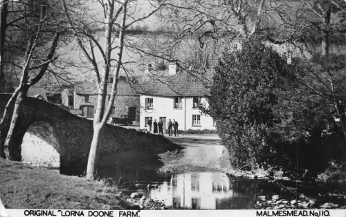 England 1959 Original Lorna Doone Farme Malmesmead RPPC Postkarte