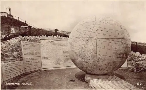 England Swanage Globus Vintage Postkarte