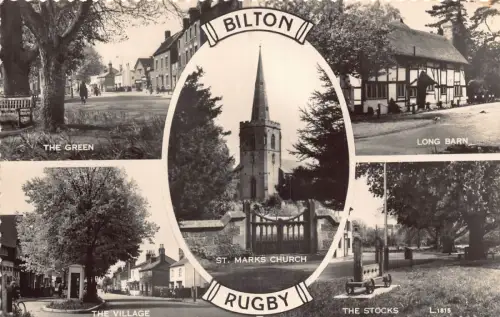 England Bilton Rugby Village Long Barn Inn The Green Stocks Marks Churc Postkarte