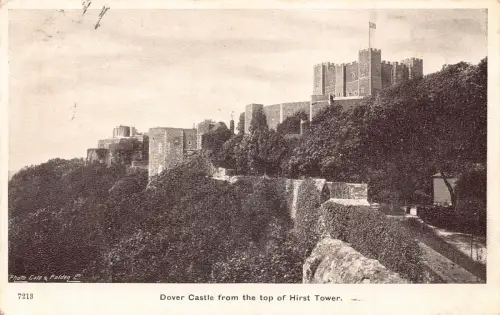 England 1912 Dover Castle von der Spitze des Hirst Tower Vintage Postkarte