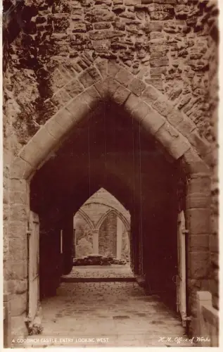 England Goodrich Castle Eingang Blick nach Westen Vintage Postkarte