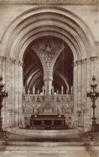 England Hereford Cathedral Choir East RPPC Vintage Postkarte
