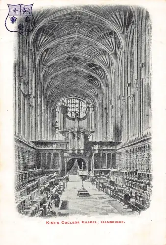 England Cambridge King's College Chapel Vintage Postkarte
