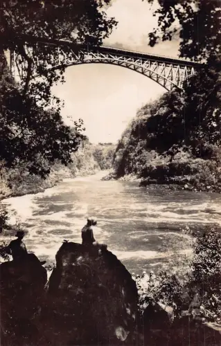 Simbabwe Victoria Falls Bridge and Boiling Pot Vintage Postkarte