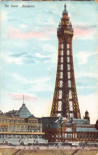 England The Tower Blackpool Vintage Postkarte