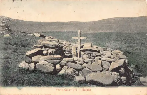 Südafrika Transvaal 1906 Wo Colley in der Schlacht von Majuba Hill fiel Postkarte