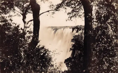Simbabwe Ansicht des östlichen Katarakts Victoriafälle Vintage Postkarte