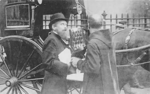 England Prinz Max von Sachsen in London Kutsche Vintage Postkarte