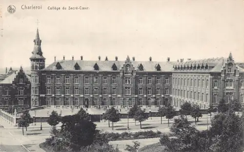 Belgien Charleroi College du Sacre Cour Vintage Postkarte