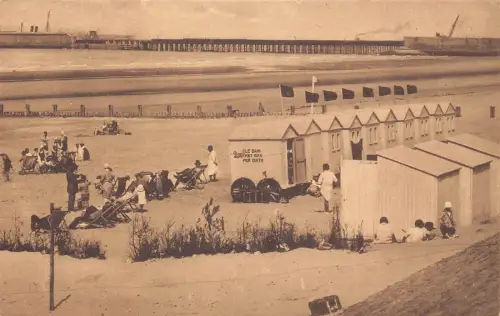 Belgien Zeebrugge Pest Strand Kinder Vintage Postkarte