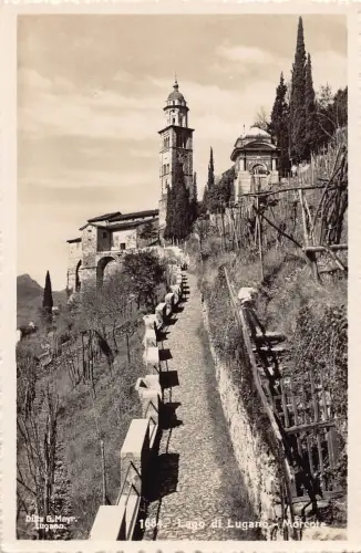 Italien Marcote Lago di Lugano Straße Vintage Postkarte