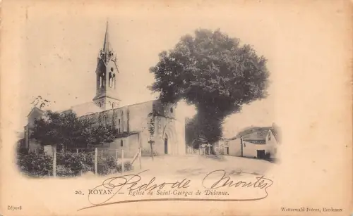 Frankreich 1901 Royan Eglise Saint Georges De Didonne Kirche Vintage Postkarte