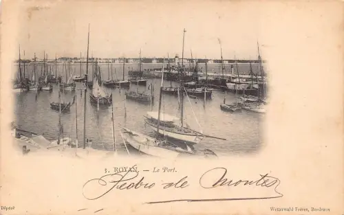 Frankreich Royan Hafen Hafen Boote Vintage Postkarte