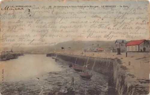 Frankreich 1904 Normandie Cherbourg Saint Vaast de la Hougue Le Becquet Postkarte