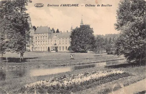 Belgien 1918 Environs d'Havelange Chateau de Bouillon Castle WWI Feldpostkarte
