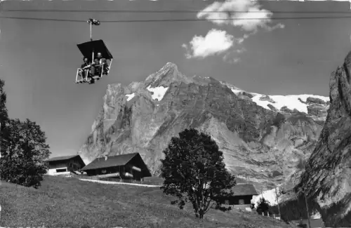 Schweiz Grindelwald Erste Bahn Wetterhorn Sesselbahn Vintage Postkarte
