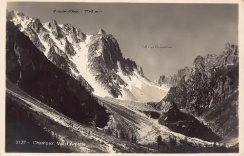 Schweiz Champex Val dArpette D'Oray Berg Vintage Postkarte