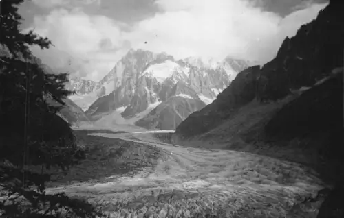 Frankreich La mer de glace Montenvers, Chamonix Berg Postkarte