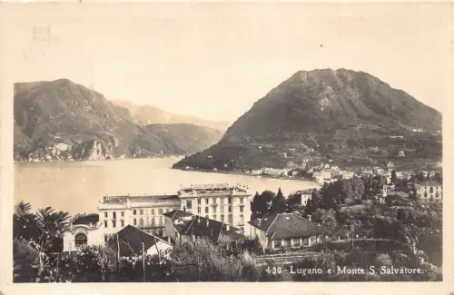 Schweiz 1927 Lugano e Monte S Salvatore See Vintage Postkarte