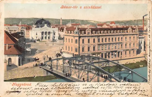L514 Rumänien Oradea Nagyvarad 1904 Bemer ter Theater Vintage Postkarte