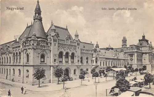 L514 Rumänien Oradea Nagyvarad 1917 Griechisch Katholisch Palast Vintage Postkarte