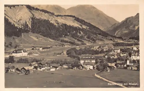 Schweiz Kandersteg mit Niesen Vintage Postkarte