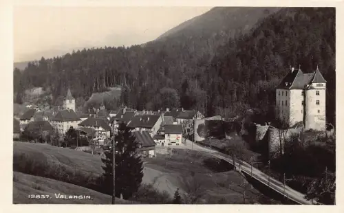 Schweiz Valagin Gesamtansicht Vintage Postkarte