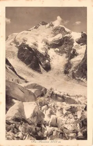Schweiz Pix Bernina Berg Vintage Postkarte