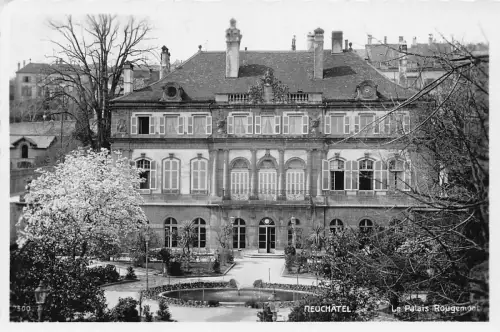 Schweiz Neuenburg Palais Rougemont Palace Vintage Postkarte