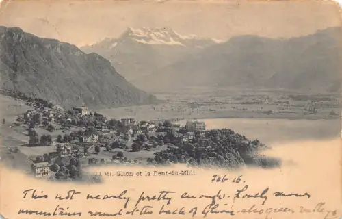 Schweiz 1900 Gilon et la Dent du Midi Berg Vintage Postkarte