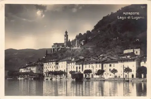 Schweiz Morcote Lago di Lugano See Vintage Postkarte