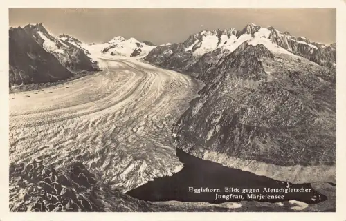 Schweiz Eggishorn Aletschgletscher Jungfrau Maerjelensee Postkarte