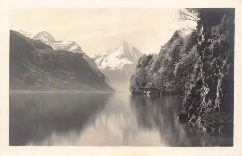 Schweiz Brstenstock vom Ruetli aus See Vintage Postkarte