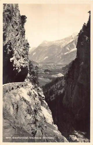 Schweiz Gasterntal Neue Straße Neue Straße Vintage Postkarte