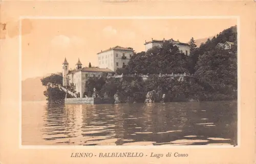 Italien Lenno Balbianello Lago di Como Vintage Postkarte