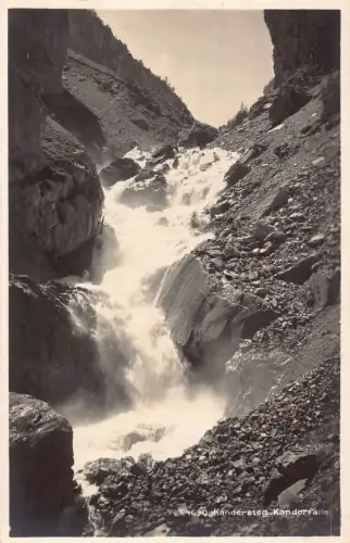 Schweiz Kandersteg Kanderfaelle Wasserfall Vintage Postkarte